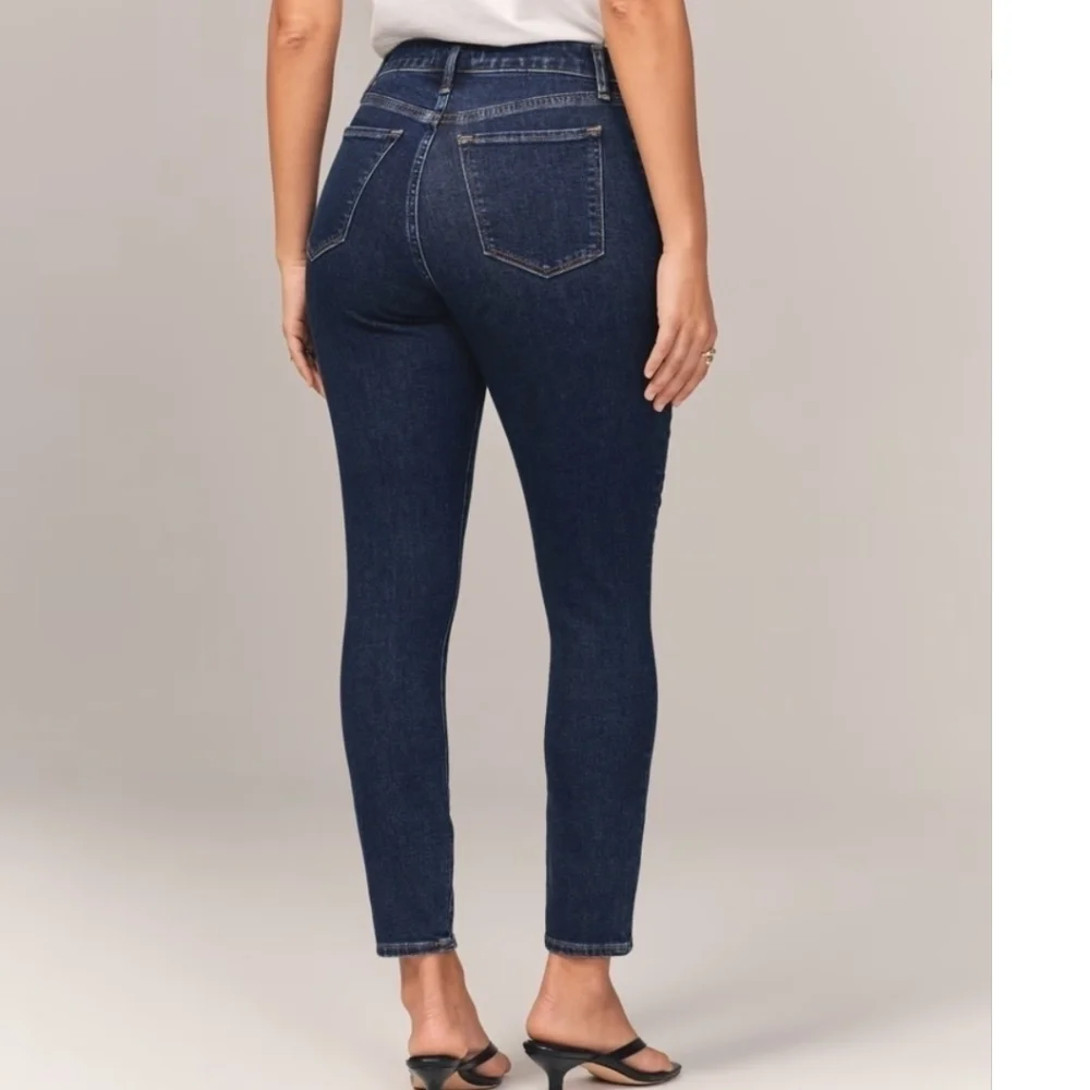 Abercrombie Fitch Curve Love High Rise Super Skinny Ankle Jeans Sz 34/18